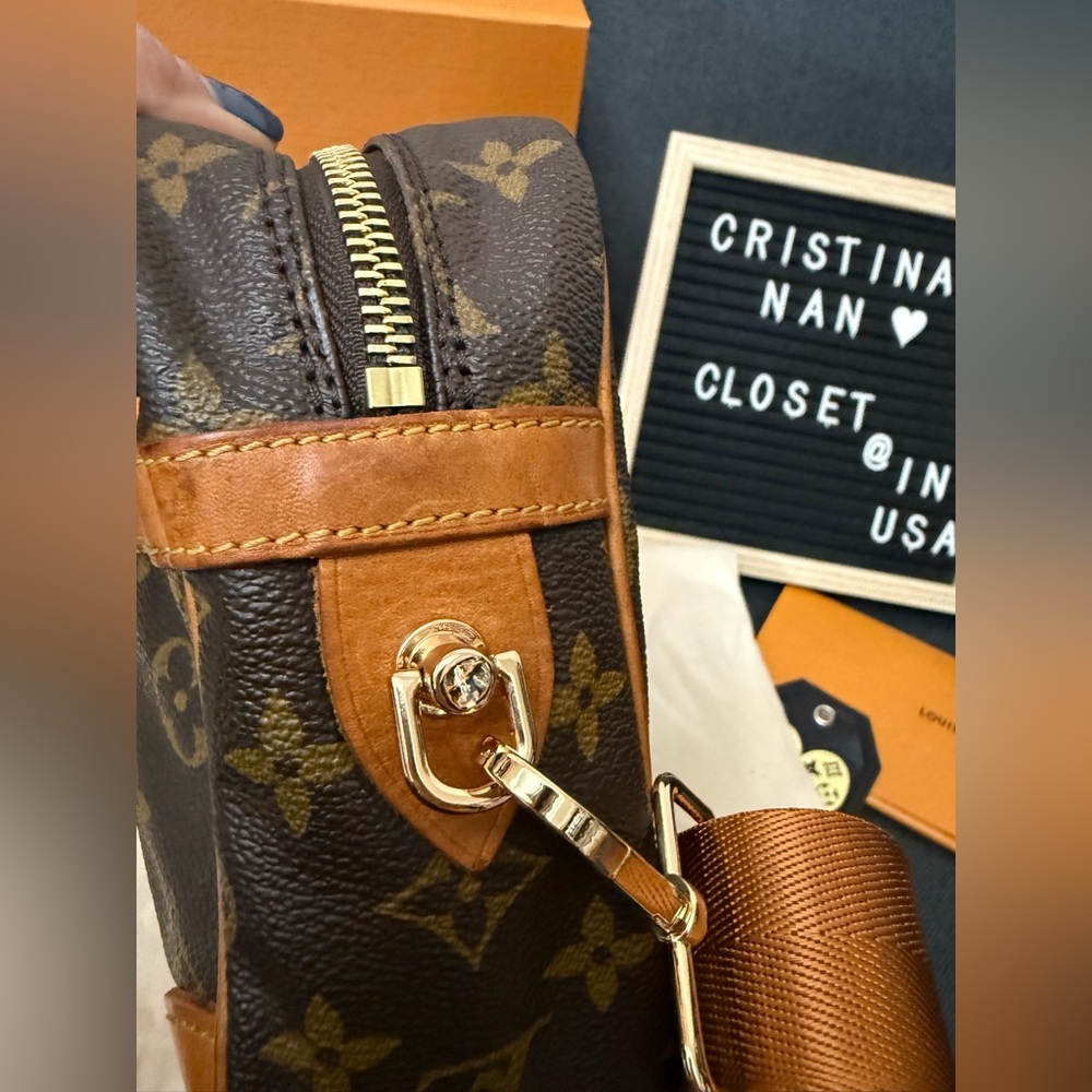 Louis Vuitton Monogram Crossbody Bag in Brown and Tan - Picture 4 of 16